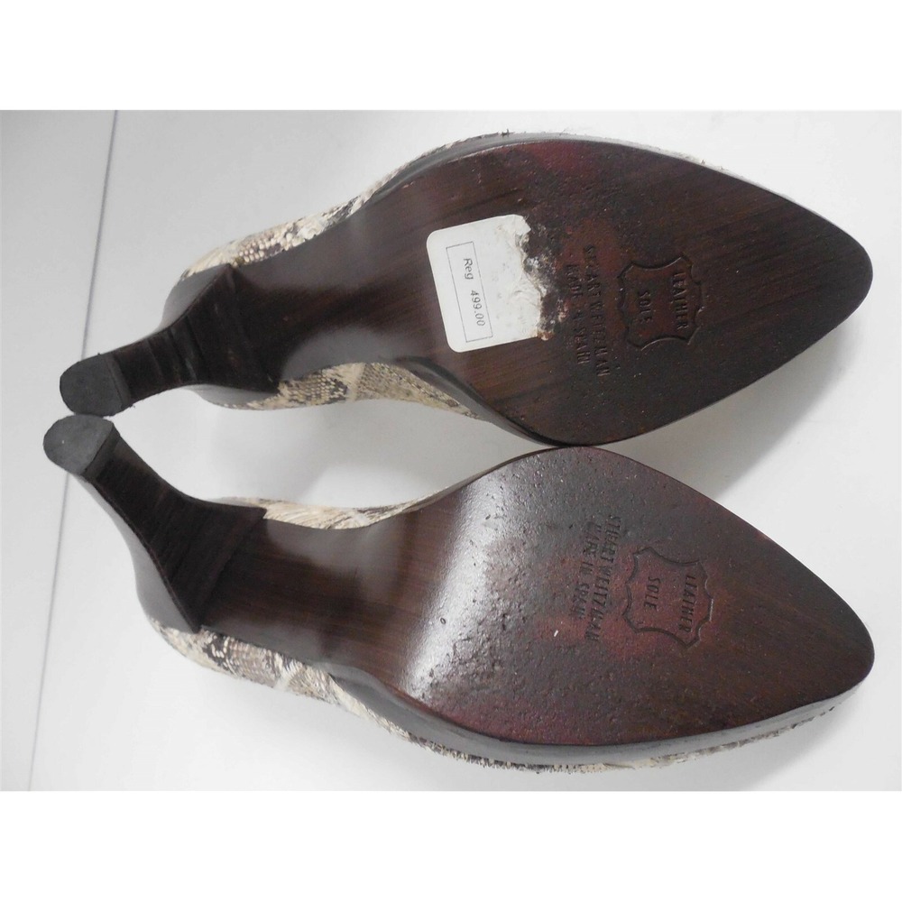 Stuart Weitzman 7m Python Snake Skin Metallic Pla… - image 6